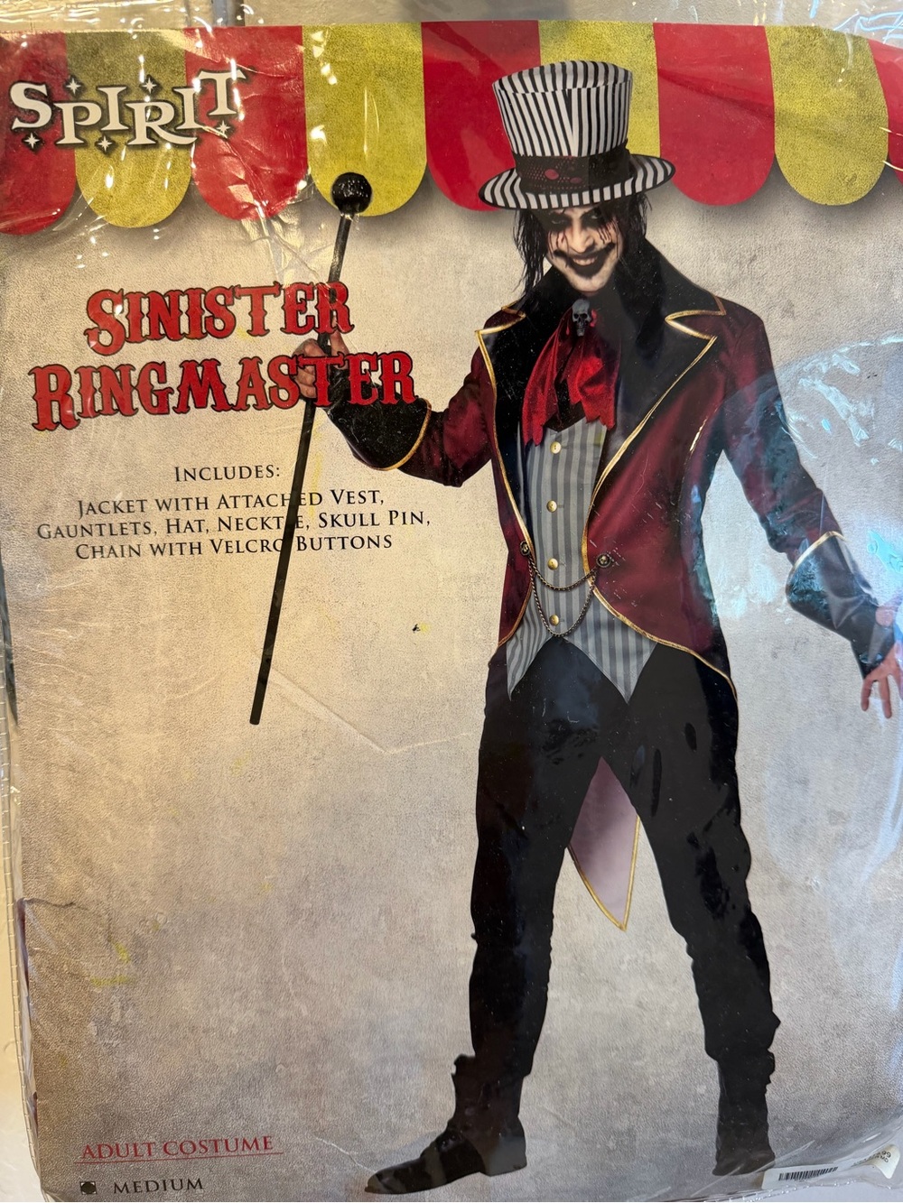 Spirit Sinister Ringmaster Costume - Red, Black, White, Gold